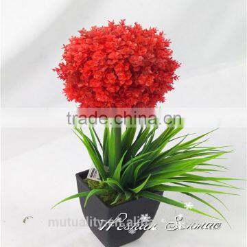 new product 2016 HOT beautiful artificial colored flower ball artificial bossai for decoration