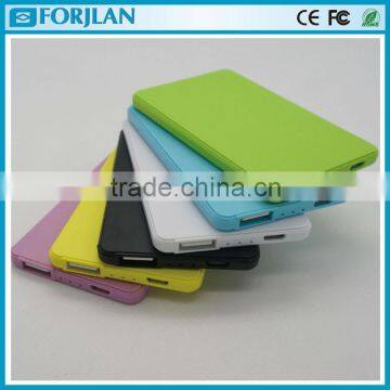 2014 new design total plastic 2200mah slim power bank