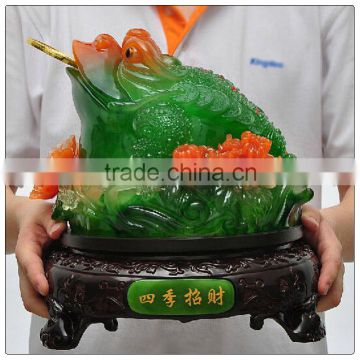 Jade color Money frog feng shui statue ,Large size money frog