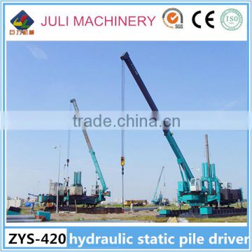 ZYS series 420 ton hydraulic slient press pile driver with best price