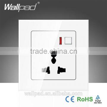 New Arrival Wallpad White Glass LED 110~250V Phone Wifi Smart Electrical Remote Control Power Light Wall Plug Switched Socket                        
                                                Quality Choice