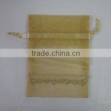 Hot Sale Gold Fabric Organza Bag Pouch