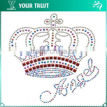 Crown Nailhead Hot Fix Iron On Rhinestone Transfer
