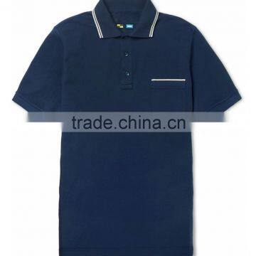 Navy Blue Plain Blank Polo Shirts with Left Pocket