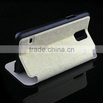 From China Supplier Mobile Accessories For Samsung S5 Smart Phone Protection Stand Leather Case