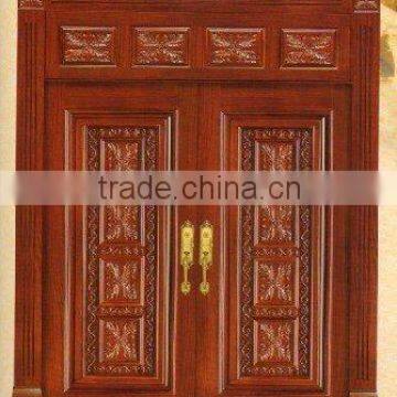 luxury Carved solid wood Double Doors