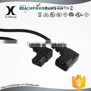 250v c13 c14 connector 90 degree power cord plug