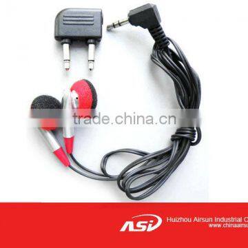 Airline Earphone With Dual Adaptor