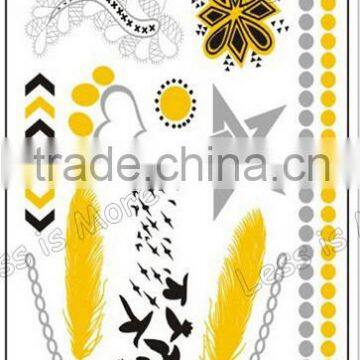 Customed metallic tattoo/flash tatoos/tattoo sticker