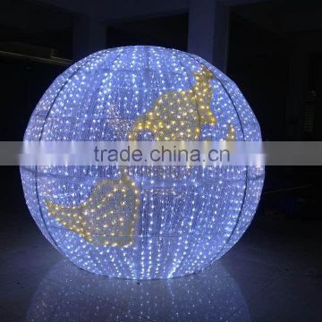 Hot Sale 3d Large Outdoor Christmas Balls Lights Outdoor Led Light Ball For Festival Decor