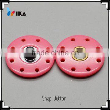 Eight holes tack sewing double snap buttons