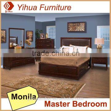 Yihua Monila Wood Furniture Bed Fabric