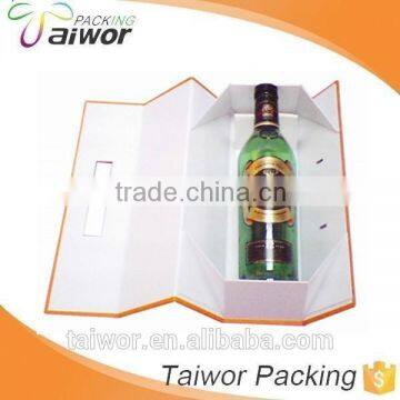 Customized square shape foldable paper box wine packing box