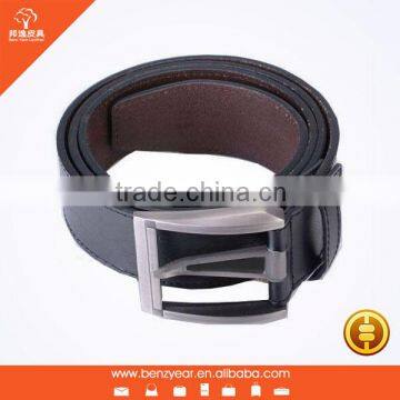 Factory wholesale Classic style pin buckle man geniune leather belts