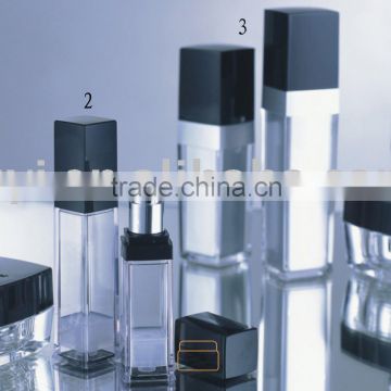 Square Acrylic Jar and Lotion Bottle for Cosmetics