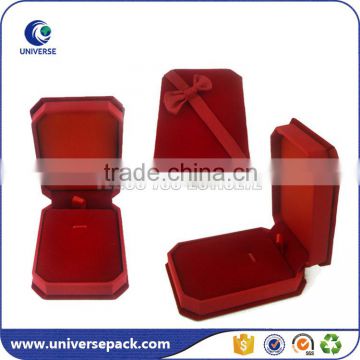 Custom fashion luxury red velvet box for jewelry