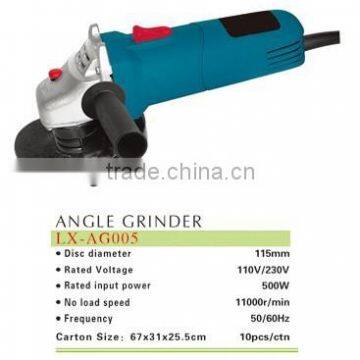 high quality 4.5" 115mm 500w electric angle grinder