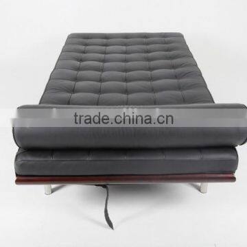 Buy 2016 luxury replica leather black mies van der rohe barcelona daybed