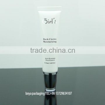 white empty cosmetic plastic tube for cosmetics