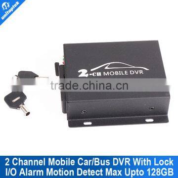 Mobile DVR 2CH Bus Vehicle Security DVR with Alarm Motion Detective 24 Hours Monitor Support SD Card Upto 128GB Remote Control                        
                                                Quality Choice