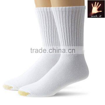 men's cotton white crew athletic sport socks