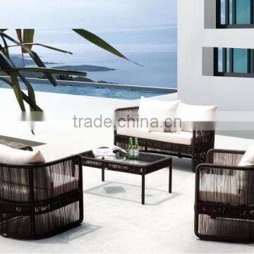 New Design Wicker Rattan Outdoor Garden Sofa Set Furniture (1.2mm Aluminum Frame With Powder Coated, With 250gr Polyeste Fabric) photo-2
