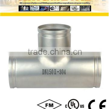 304 Stainless Steel Grooved Tee Pipe Fittings