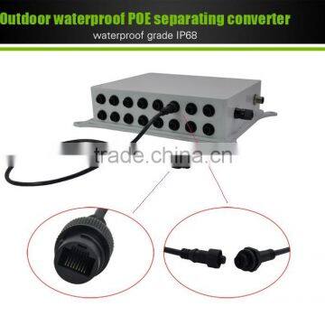 Black Nylon 9 Pin Aviation Electrical Connectors To RJ45 Converter For POE photo-4