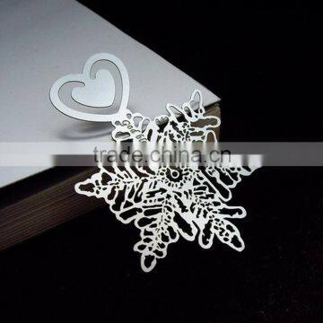 Snowflake craft metal wedding bookmark