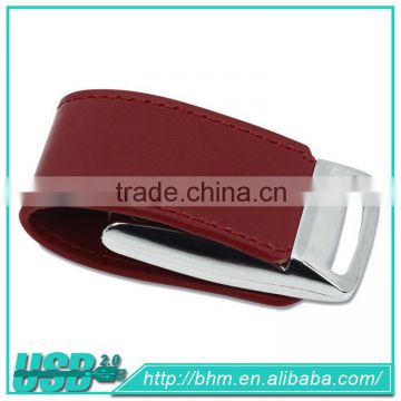 Gold supplier cheap bulk leather USB stick, usb memory drive