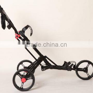 2016 Brand New Fold Light Weight 3 Wheels Push Pull Golf Trolley Manual Golf Cart photo-3