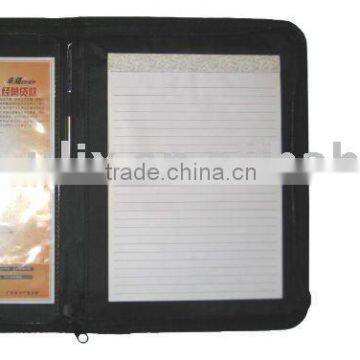 PU LEATHER NOTE BOOK WITH ZIPPER,Provide OEM service