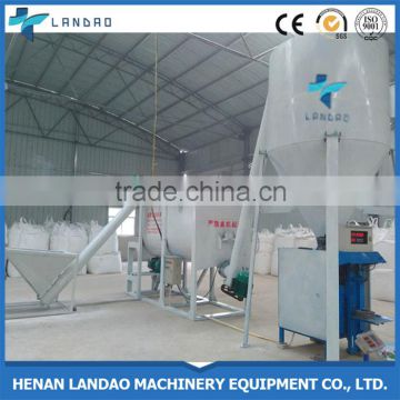 2-5 people operating simple tile adhesive mixer machine