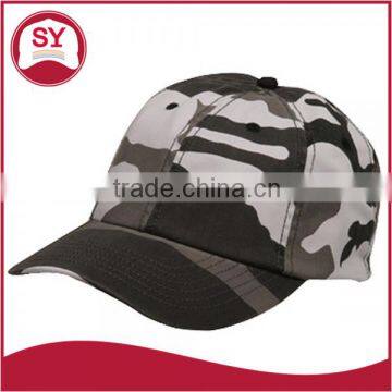 Pre-curved Visor Washed Camo Cotton Trucker Cap With Hat Band photo-3