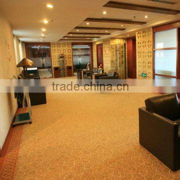 Cut pile hotel corridor floral carpet