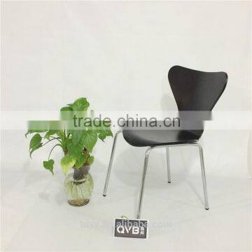 TDC-173-2 QVB JIANDE TONGDA BENTWOOD BEECH VENEER Stackable METAL CHROME PLATED ARMREST OFFICE CHAIR
