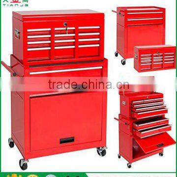 TJG-TCR8522 Portable Top Chest Rolling Tool Box Cabinet Sliding Drawers