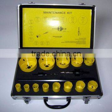 16 pieces Bi-metal Hole Saw Set with Aluminum Box