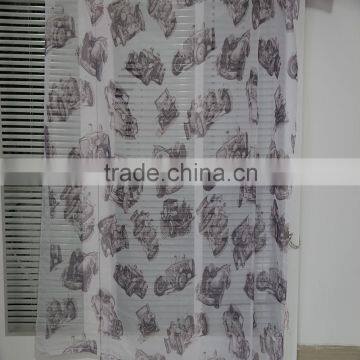 Pretty boy's room woven printing sheer organza drapery fabric