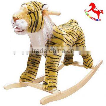 plush rocking tipsy tiger with sound ride on animal toy