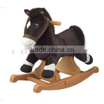 child rocking horse black