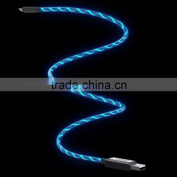 high speed transfer led luminous charging cable for android