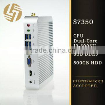 Low price computer I3 5005u Intel Linux Mini PC hdmi 1080p rj45