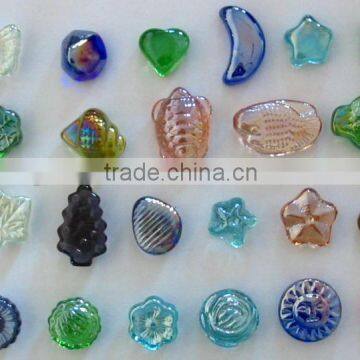 sun shape glass marble & fish shape glass marble for decorative