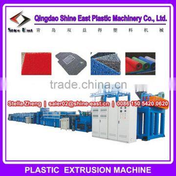 PVC spinning carpet making machinery / Plastic coil mat extrusion line