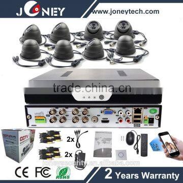 Mobile view P2P HD 8CH DVR 1080P AHD IR Outdoor Home security cctv camera system kit