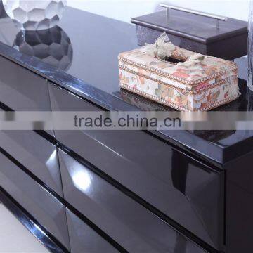 E1MDF Black High Gloss Cabinet Specific Used Dressing Desk for Bedroom Furniture photo-2