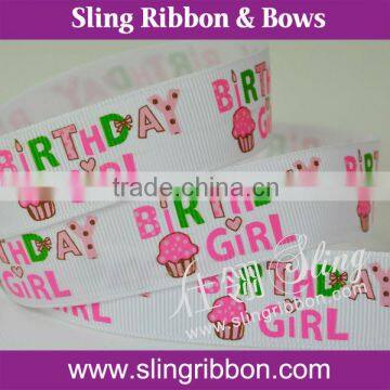 2014 New Arrival Baby Girls Ribbon With Prined Ribbon