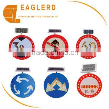 Solar led speed limiting signs circle signs