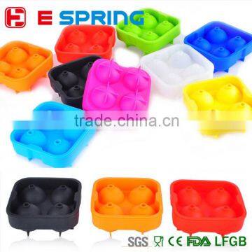 Four Large Sphere Molds Cube Whiskey Cocktails With 4 X 4.5cm Capacity Tool hot search Silicon Ice Ball Mold